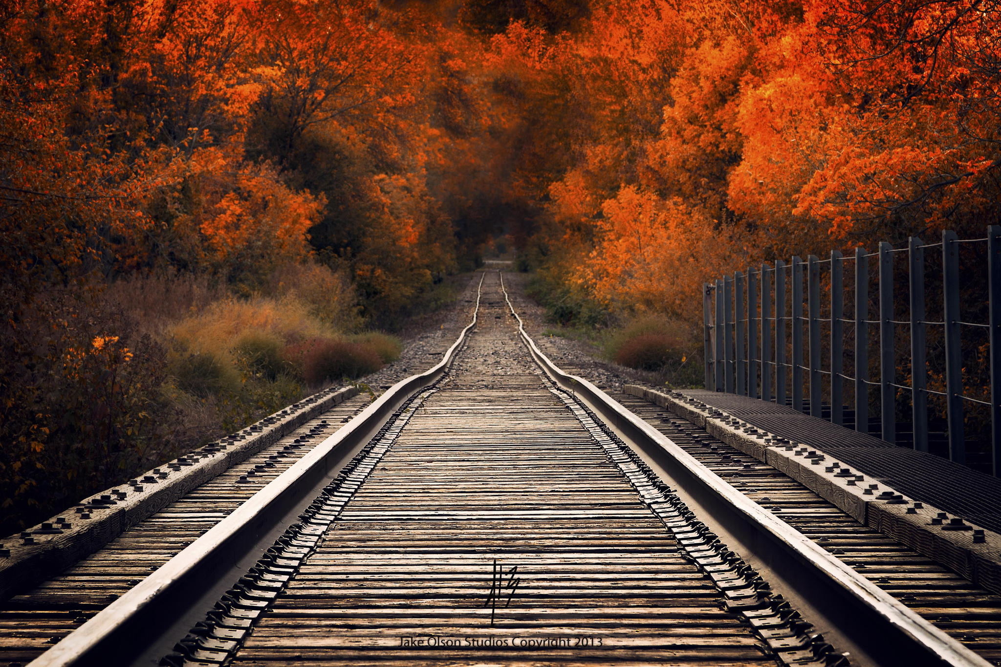 spacer w dziką część miasta,wzdłuż torów kolejowych,przemierzając kolorowe liście,czując zapach dymu i obserwując od czasu do czasu odlatujące ptaki