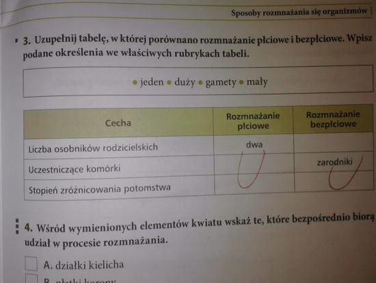 Bliżej biologii cz.1 str. 35 ćw 3 – zadania, ściągi i testy – Zapytaj