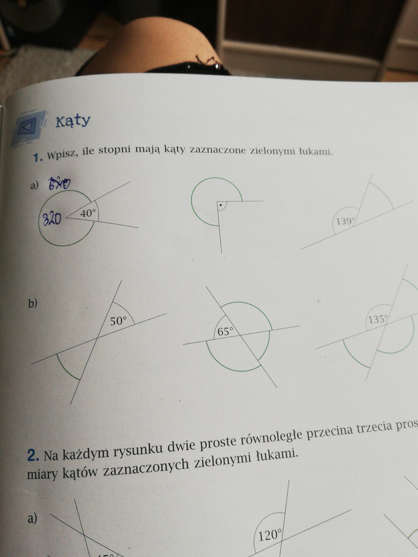 Wpisz Ile Stopni Mają Kąty Zaznaczone Zielonymi łukami Wpisz ile stopni maja katy zaznaczone zielonymi lukami – zadania