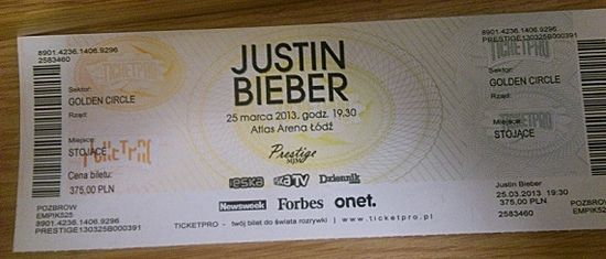Gdzie Kupić Bilety Na Koncert Justina Biebera Sprzedam bilet na koncert Justina Biebera, ktoś chętny? proszę o pomoc
