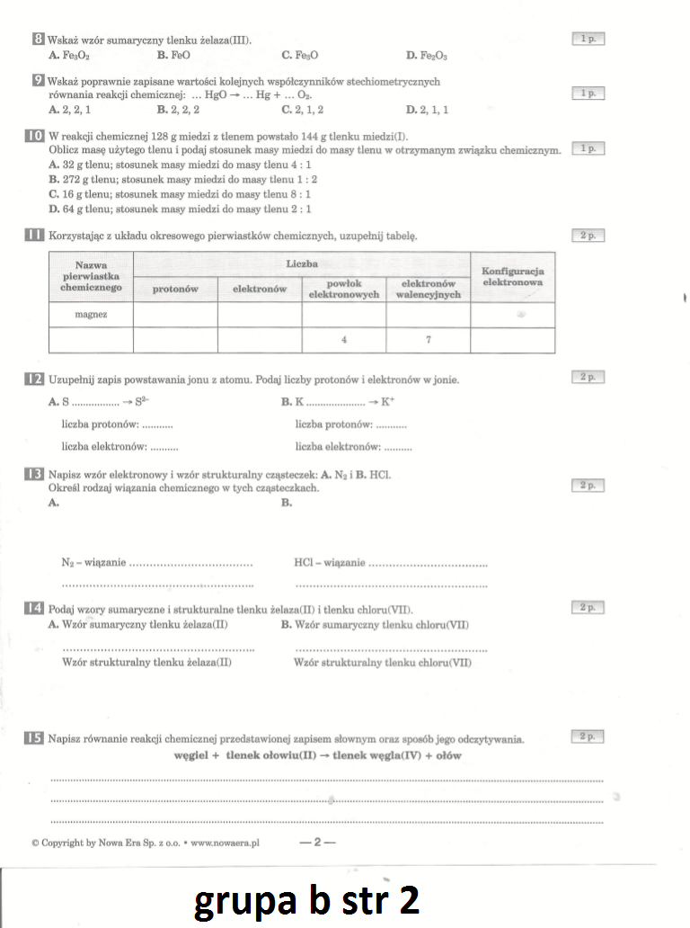 Chemia Nowej Ery 2 Kwasy Sprawdzian Chemia nowej ery. Sprawdzian. Dodaje zdjęcie – zadania, ściągi i testy
