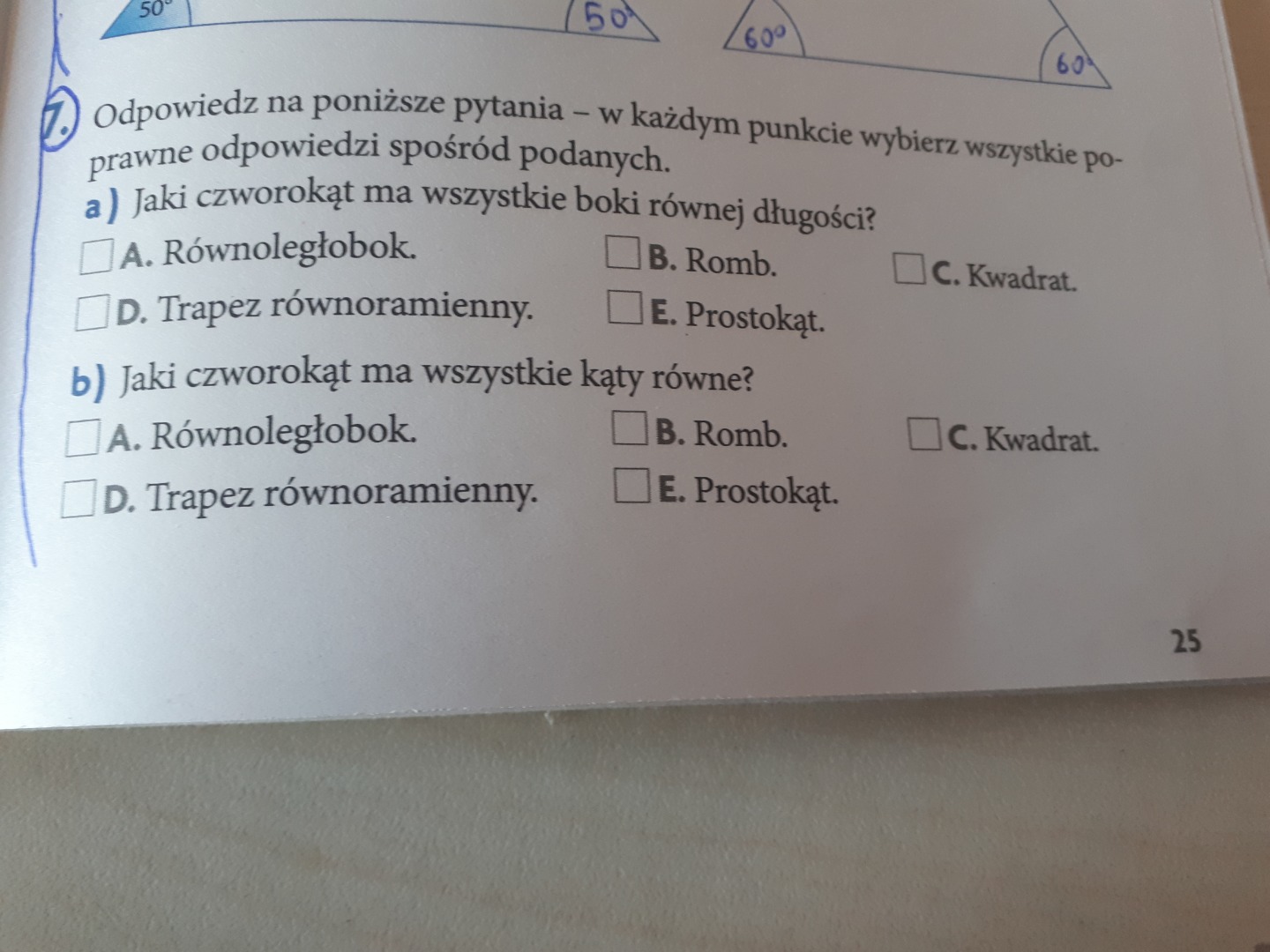 Utwórz Pytania Do Podanych Odpowiedzi Odpowiedz na poniższe pytania- w każdym punkcie wybierz wszystkie