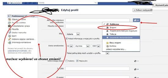 Jak mam zrobić na facebook'u, aby tylko moi znajomi widzieli moje