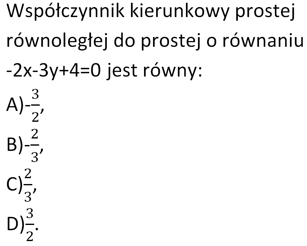 Oblicz Współczynnik Kierunkowy Prostej Prostopadłej Do Podanej Prostej