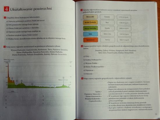 Geografia Puls Ziemi 3 Sprawdziany Geografia "ukształtowanie powierzchni" strona 12 13 puls ziemi 3 (w