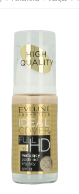 Eveline, Ideal Cover Full HD, matujący podkład kryjący
