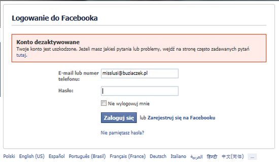 Nie mogę zalogować się na facebooka! - Zapytaj.onet.pl -