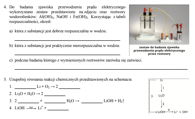 Równania Reakcji Chemicznych Zadania I Odpowiedzi