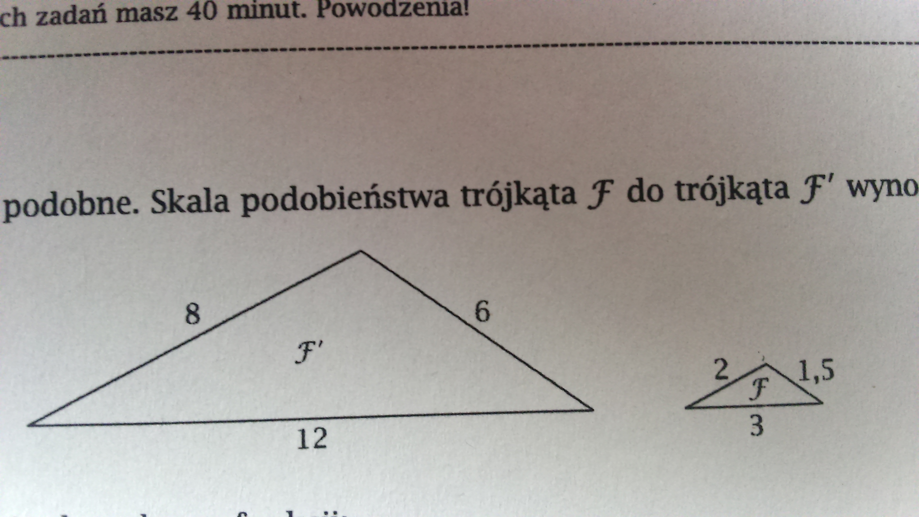 Jaka Jest Skala Podobieństwa Koła O średnicy 4 Trójkąty F i F" są podobne. Skala podobieństwa trójkąta F do trójkąta F