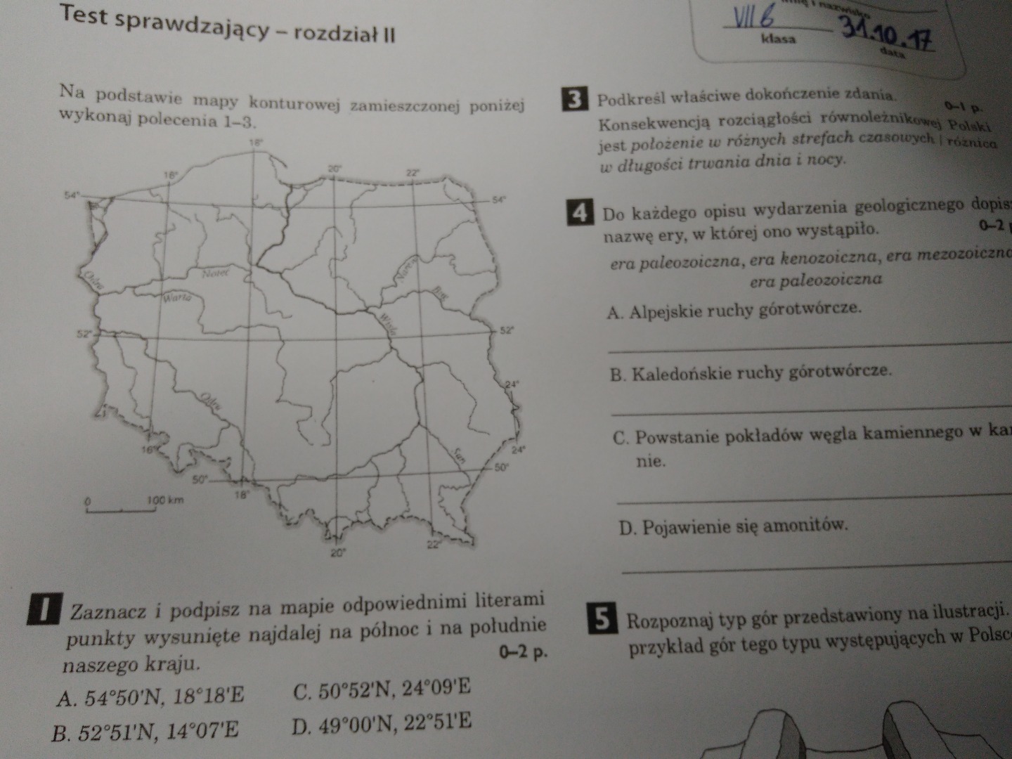 Srodowisko Przyrodnicze Polski Klasa 7 środowisko Przyrodnicze Polski - Sprawdzian Klasa 7