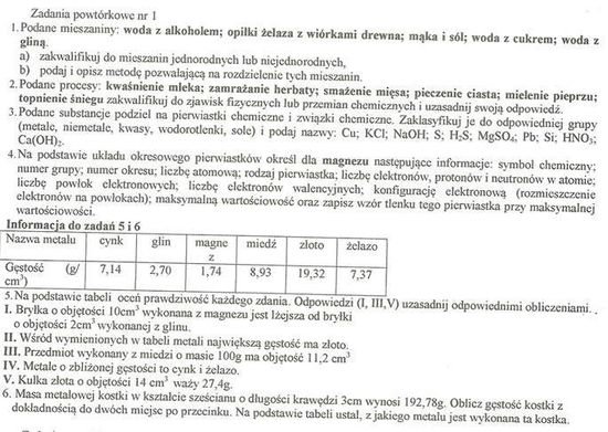 CHEMIA (POTWÓRKA Z 2KL GIMNAZJUM)mieszaniny niejednorodne jednorodne