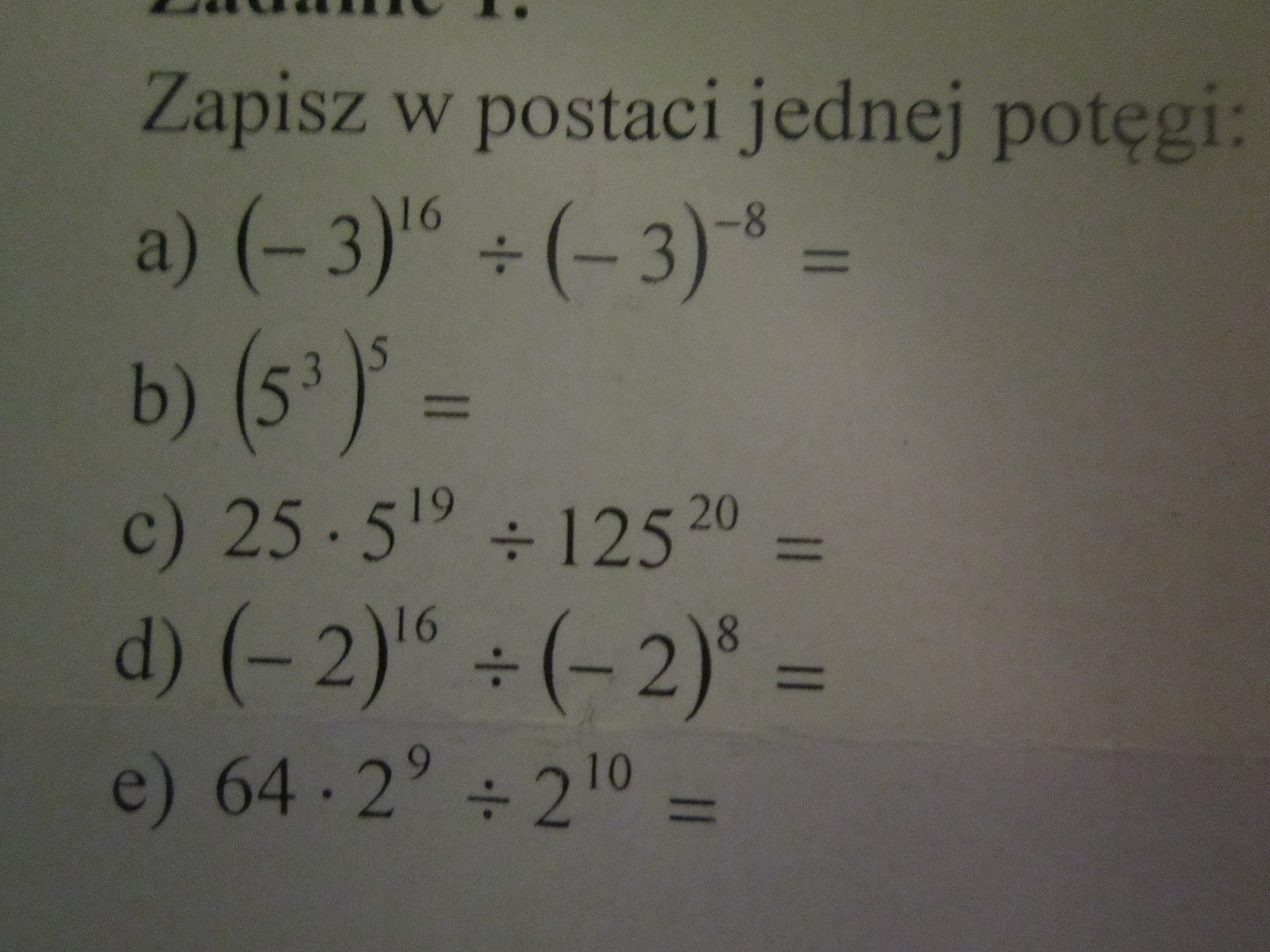 Zapisz w postaci jednej potegi - Zapytaj.onet.pl