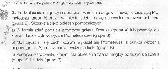 Podzielcie się na grupy i napiszcie- w imieniu bogów - mowę oskarżającą