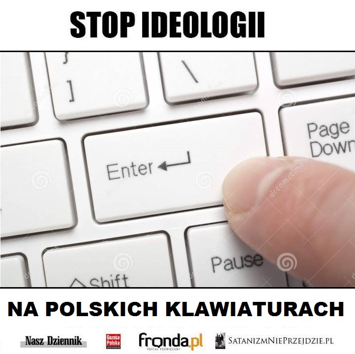 Przeciwko ideologii ENTER na polskich klawiaturach.