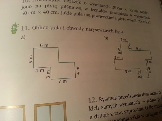 Oblicz Pola I Obwody Narysowanych Figur Oblicz pola i obwody narysowanych figur.... – zadania, ściągi i testy