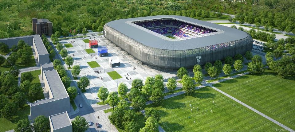 budować nowoczesny stadion