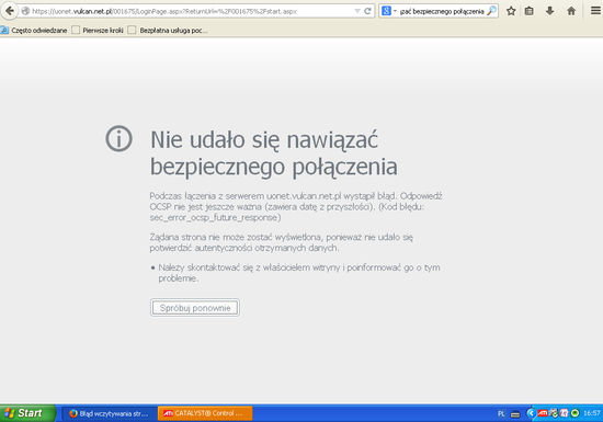 Nie udało się nawiązać bezpiecznego połączenia - Zapytaj.onet.pl