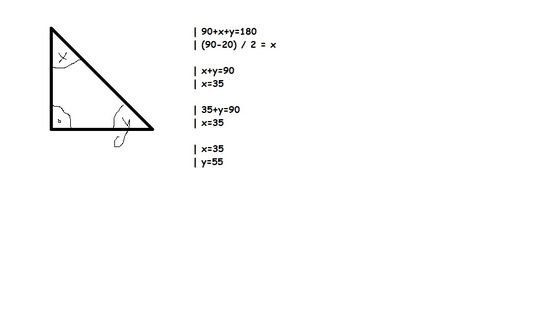 W trójkącie prostokątnym różnica kątów ostrych wynosi 20 oblicz kąty  trójkąta – zadania, ściągi i testy – Zapytaj.onet.pl