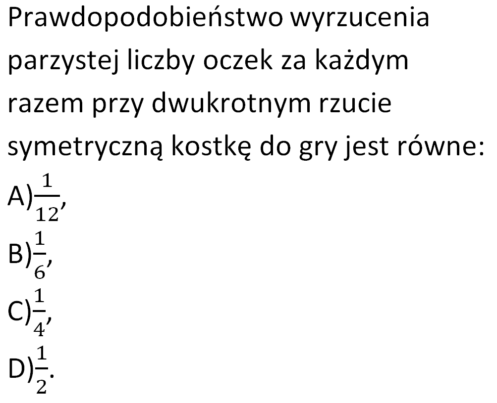 Doswiadczenie Losowe Polega Na Dwukrotnym Rzucie Symetryczna Kostka Do Gry