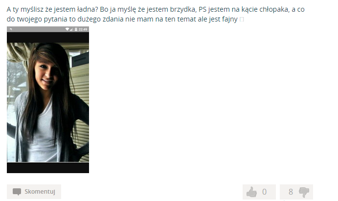 "Co myślicie o TJ Perkinsie?" Swoją drogą to dosyć subtelne, być na kącie chłopaka.