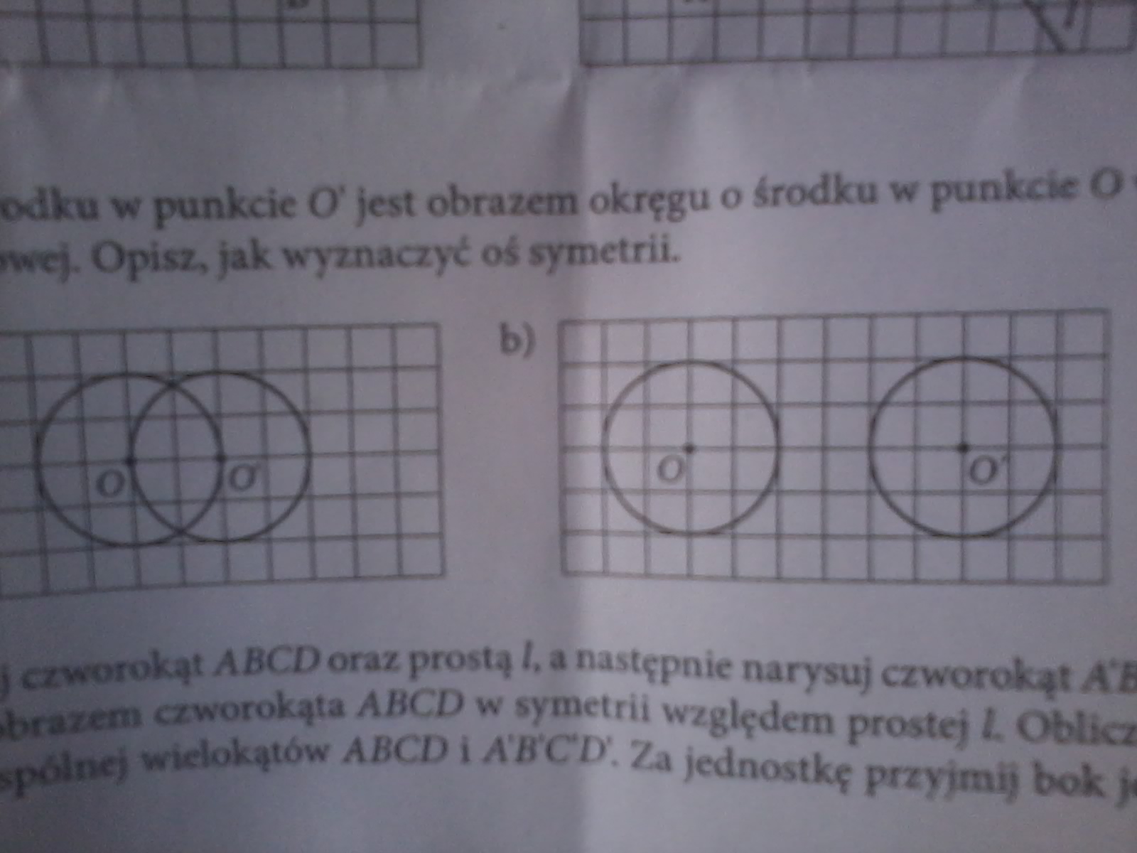 Okrąg o środku w punkcie O' jest obrazem okręgu o środku w punkcie O w