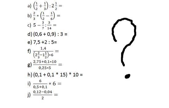 Kartkówka z matematyki klasa 1 gimnazjum - wyrażenia artematyczne