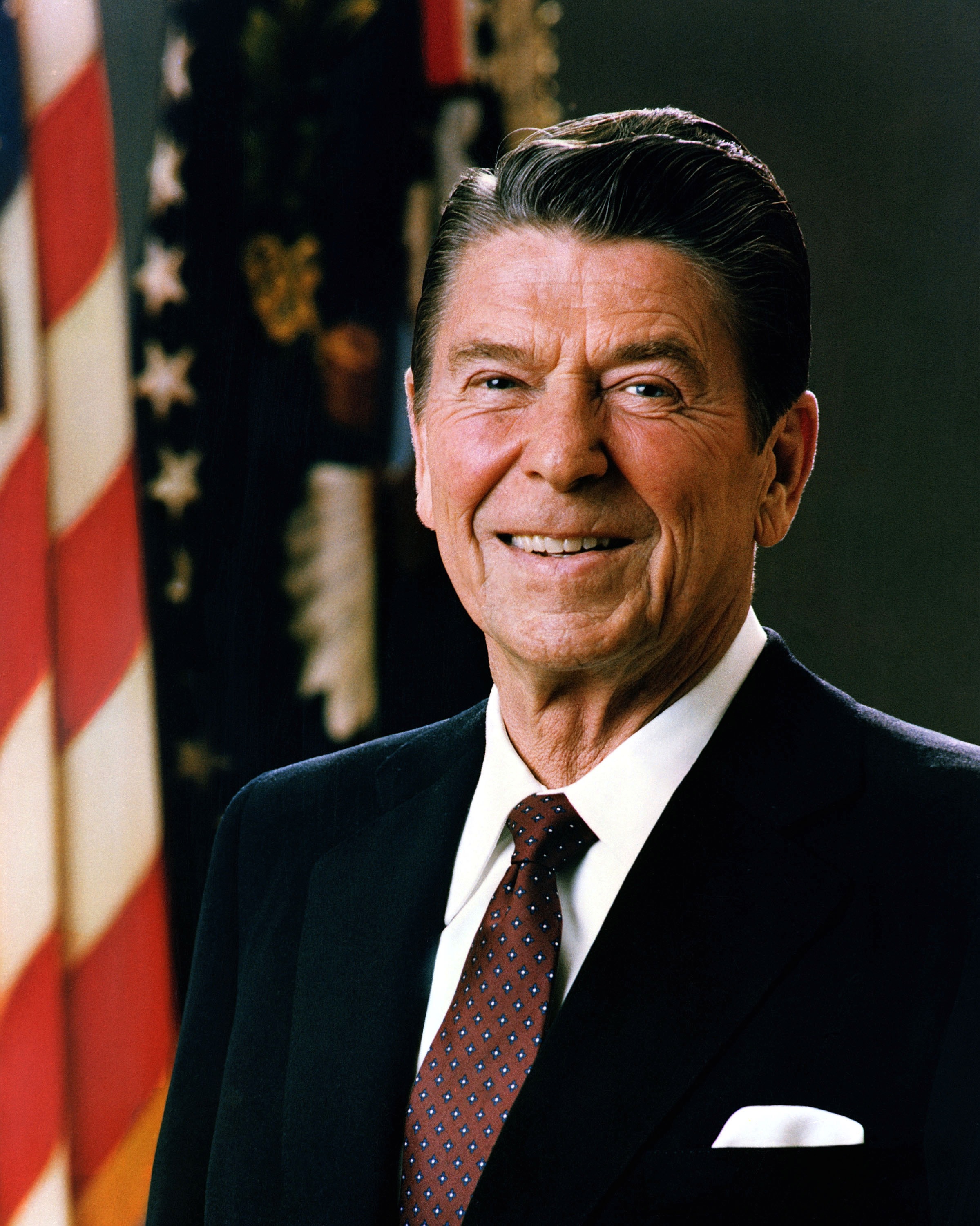 Prezydent Ronald Reagan - 40sty Prezydent USA. Bezprzeprosinowy wojownik Zimnej Wojny przeciwko ZSRR. Jego administracja doprowadziła do rozpadku ZSRR i bloku wschodniego, wspierał Solidarność.