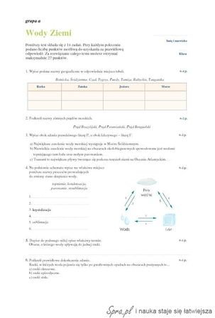 Puls Ziemi Pierwsz Gimnazjum Sprawdzian Wody Ziemi