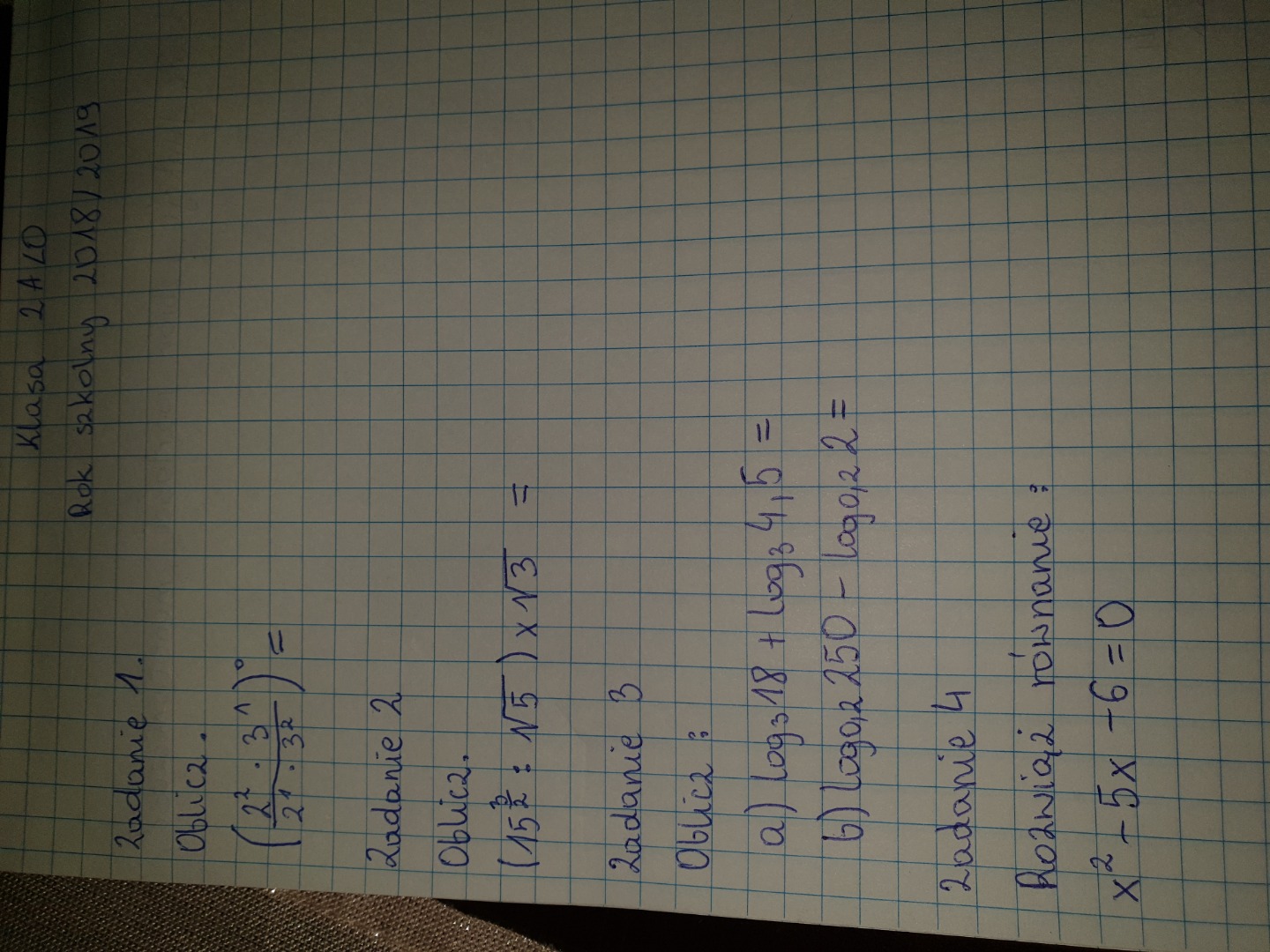 Matematyka klasa 2 Liceum. Pomocy! – zadania, ściągi i testy – Zapytaj