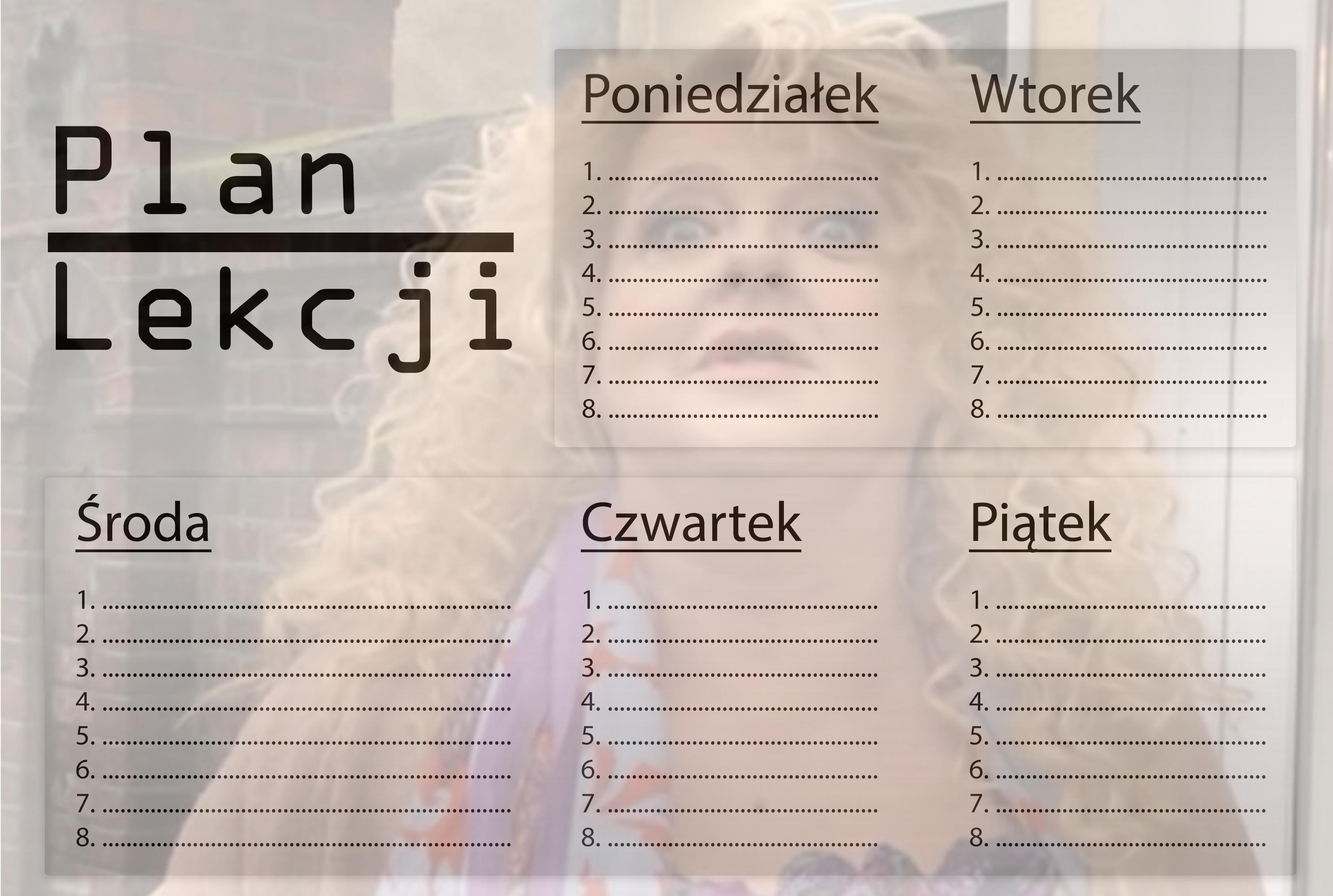 Plan Lekcji Do Drukowania Star Wars Klone Wars zapytaj.onet.pl