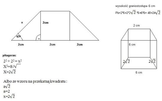 Narysuj siatkę graniastosłupa prostego o podstawie rombu !? – zadania