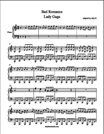Романс для фортепиано и скрипки. Леди Гага Ноты для фортепиано. Леди Гага Ноты для фортепиано Bad Romance. Леди Гага бэд романс Ноты для фортепиано. Леди Гага бед романс Ноты для фортепиано.