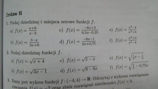 Matematyka || Klasa I Technikum || Funkcje || POMOCY!!! #2 – zadania
