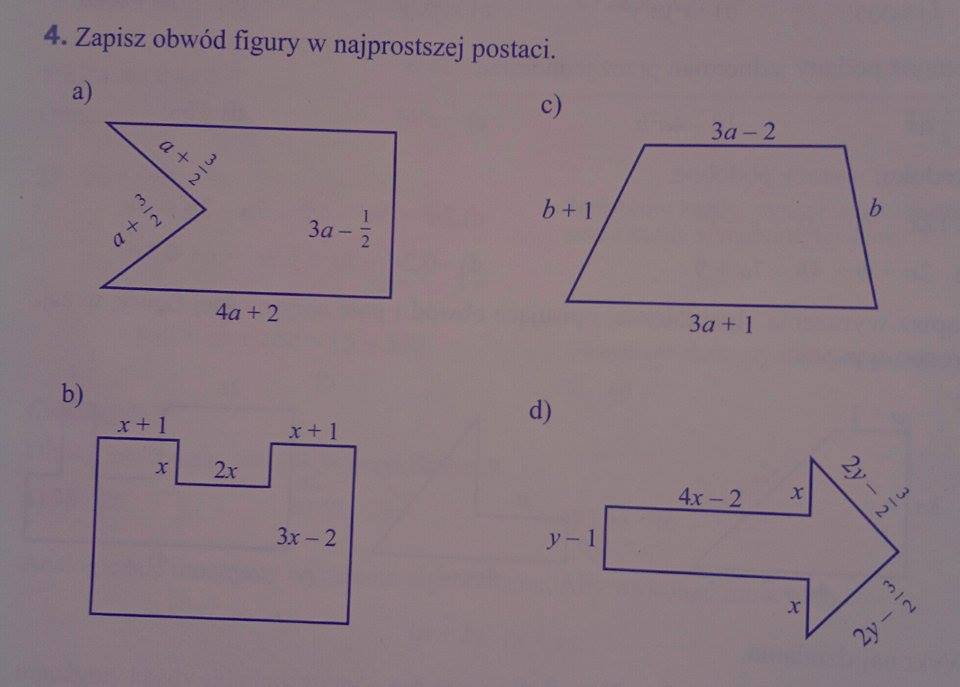 Zapisz Obwód Figury W Najprostszej Postaci Zapisz obwód figury w najprostszej postaci – zadania, ściągi i testy