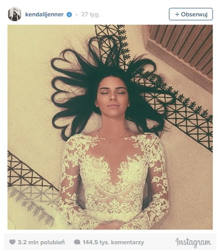 Kendall Jenner - 3,4 mln polubień