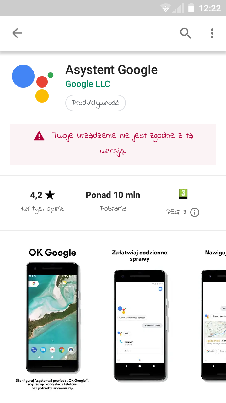 Asystent Google nie działa na pasującym telefonie. - Zapytaj.onet.pl -