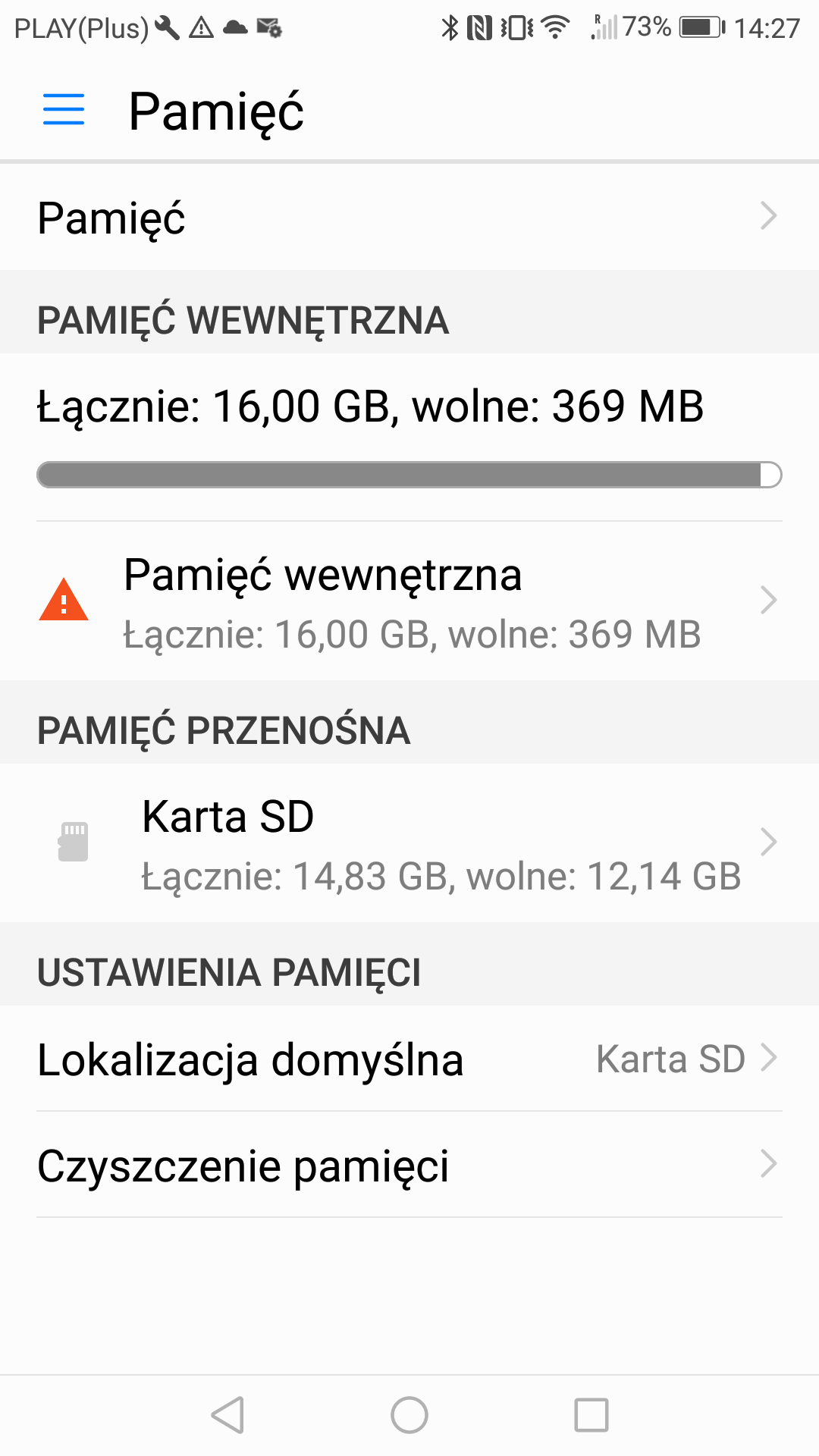 Huawei P9 lite 2017 brak pamięci - Zapytaj.onet.pl -