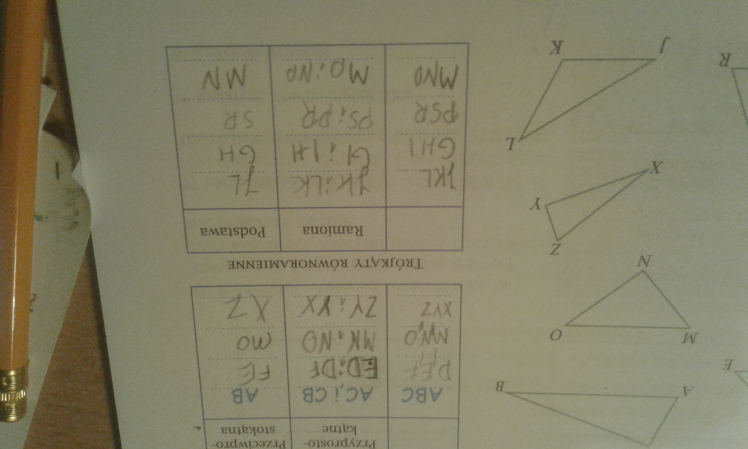 Uzupełnij Opisy Na Rysunku W Podpunkcie Ai Zapisz Odpowiedź Sprawdzian Z Matematyki Trójkaty Prostokatne Odpowiedzi - Przyjaciele