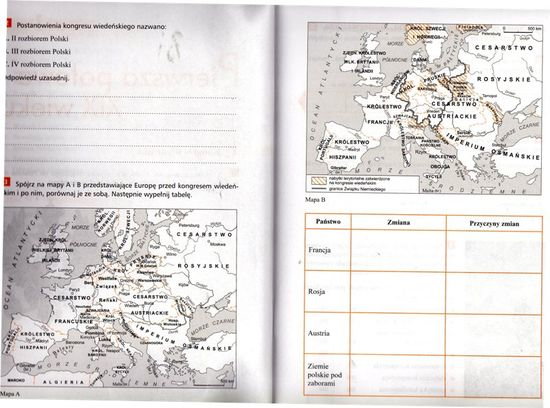 Sprawdzian Z Historii Kongres Wiedeński - Pierwsza połowa XIX wieku Kongres wiedeński – zadania, ściągi i testy