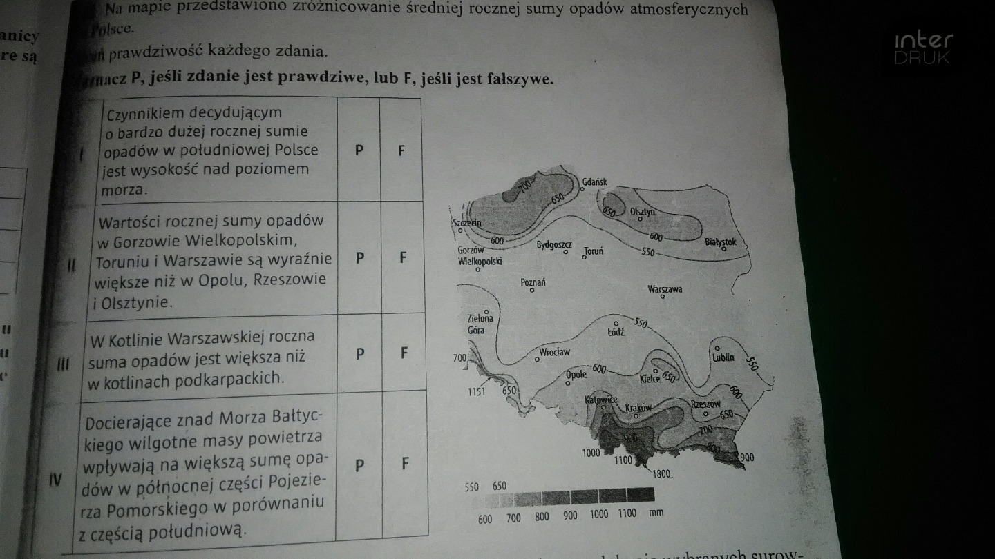 Na Mapie Przedstawiono Zróżnicowanie Długości Okresu Wegetacyjnego W Polsce Na mapie przedstawiono zróżnicowanie średniej rocznej sumy opadów