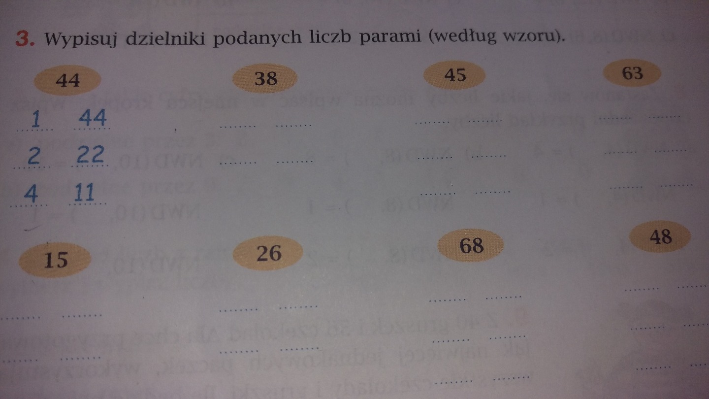 Wypisuj dzielniki podanych liczb parami ( wedlug wzoru) - Zapytaj.onet.pl