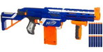 nerf retaliator (nie automat, 12 naboi) bardzo dobra celność, dobry zasięg