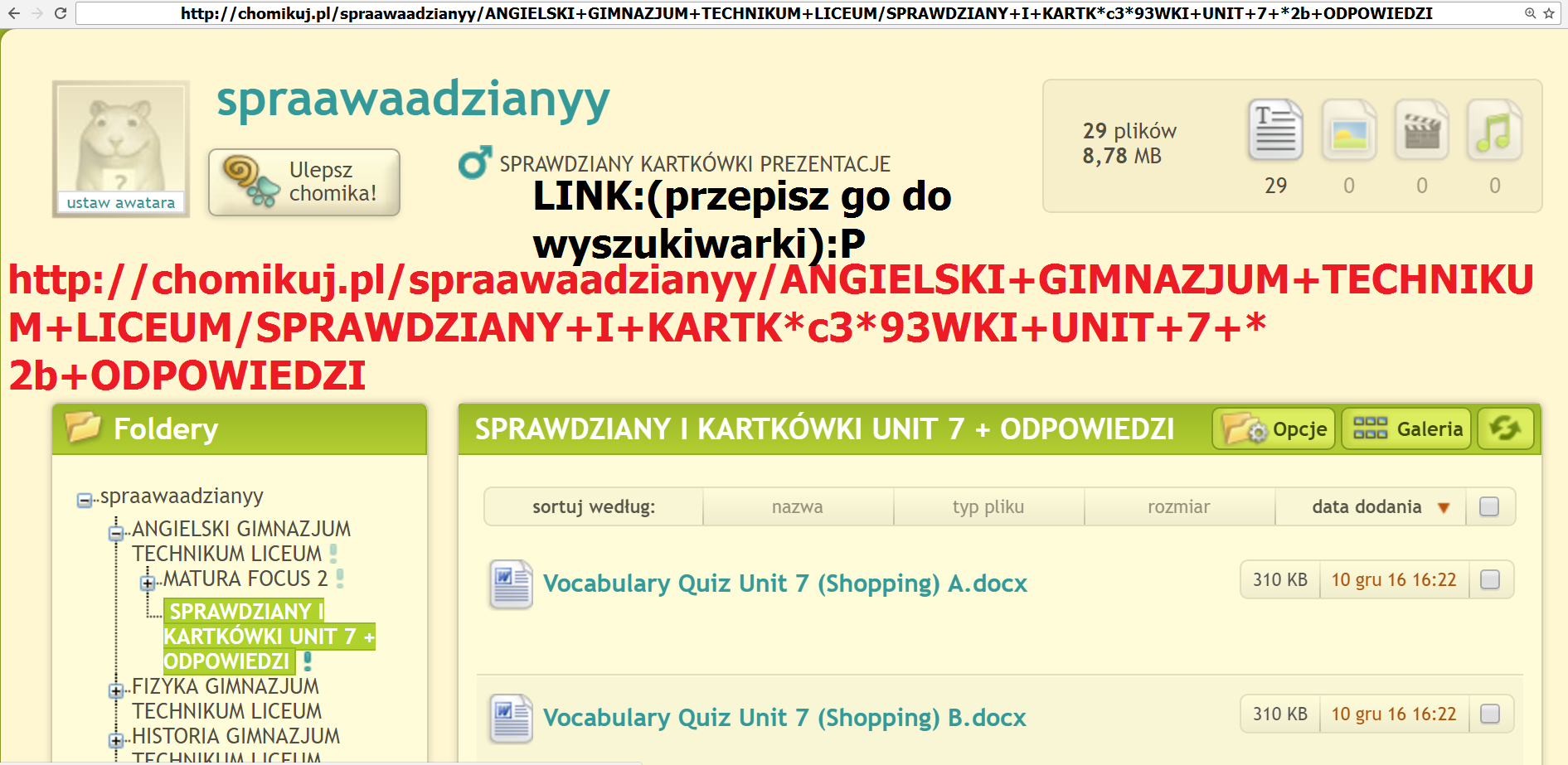 Mini Matura Unit 7 Odpowiedzi